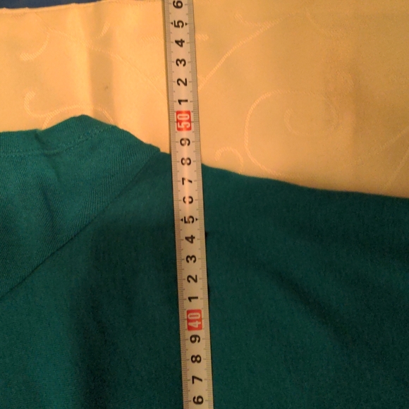 *3/$20* Joe Fresh Teal T-shirt with Scoop/V Neck Detail - Picture 6 of 6